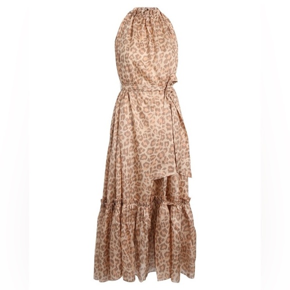 🔥 🆕 ZIMMERMAN Kirra Tie Shoulder
Maxi Leopard Dress 100% SILK US Size 4 - Picture 12 of 16